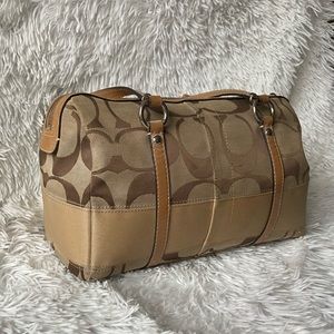 Coach Signature Stripe Handbag GUC